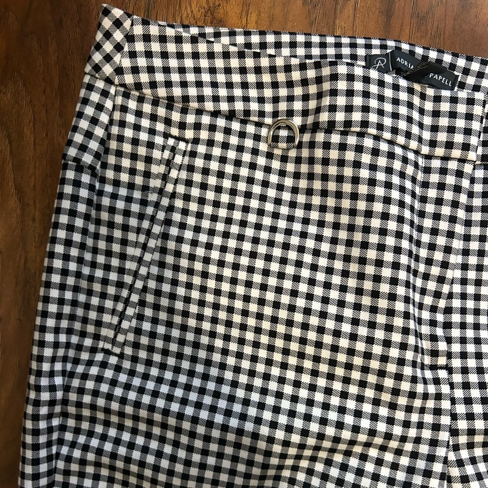 Adrianna Papell Women’s Size 8 Checkered Black and White Pants - Picture 3 of 7